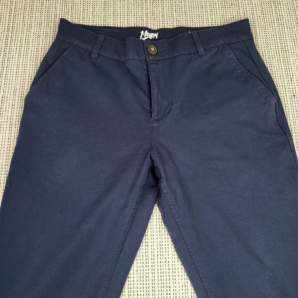 Mugsy Morgans‎ Pants Mens 30x31 Blue Chino Stretch Casual Straight Leg Twill